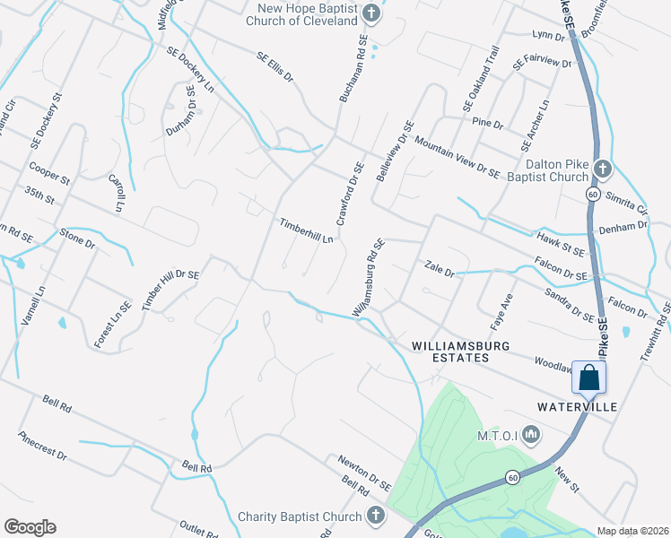 map of restaurants, bars, coffee shops, grocery stores, and more near 3515 Woodridge Drive in Cleveland