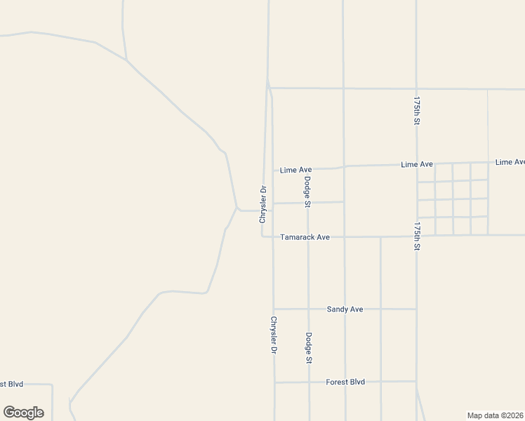 map of restaurants, bars, coffee shops, grocery stores, and more near Chrysler Drive in North Edwards