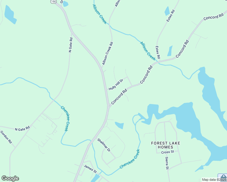map of restaurants, bars, coffee shops, grocery stores, and more near 116 Holly Hill Drive in Gaffney