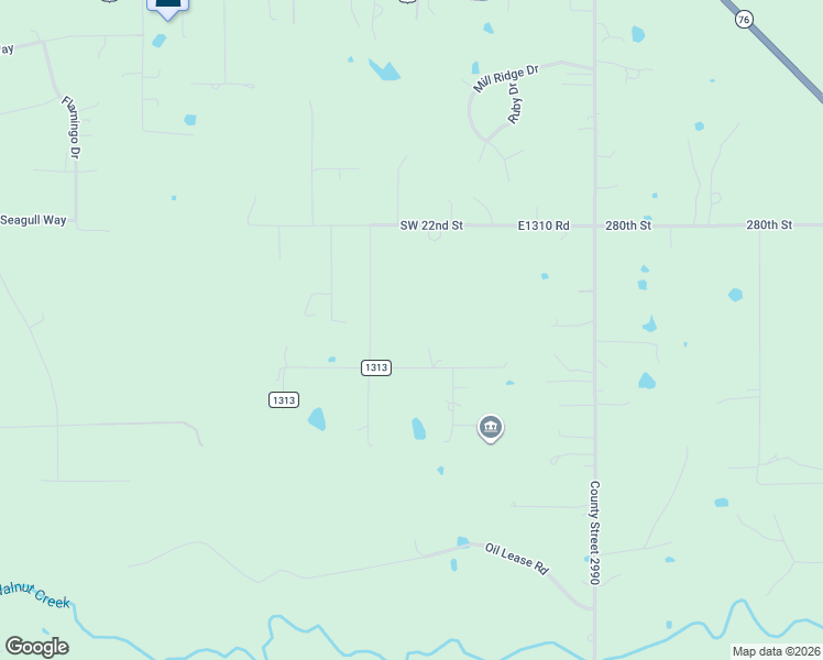 map of restaurants, bars, coffee shops, grocery stores, and more near 2460 County Road 1313 in Blanchard
