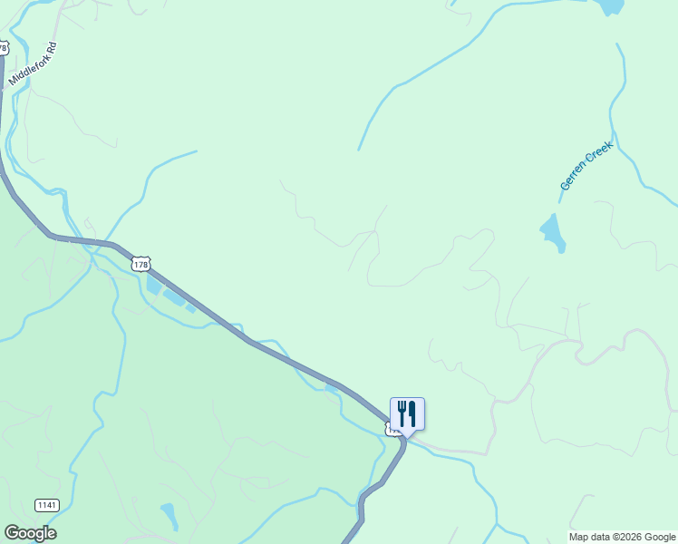 map of restaurants, bars, coffee shops, grocery stores, and more near 1330 Joshua Road in Rosman