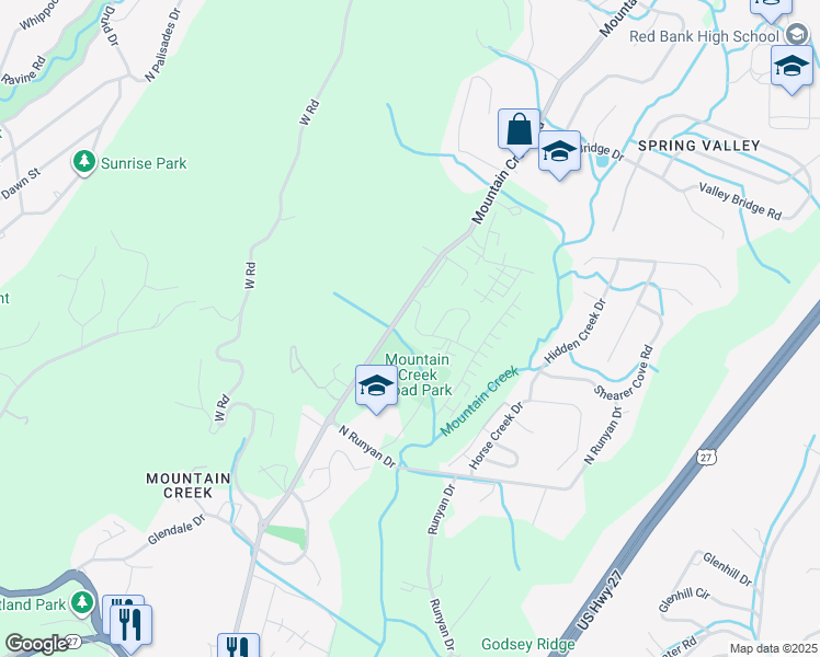 map of restaurants, bars, coffee shops, grocery stores, and more near 849 Wellstone Drive in Chattanooga