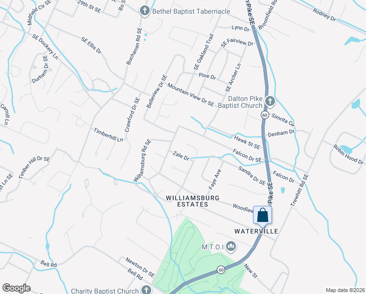 map of restaurants, bars, coffee shops, grocery stores, and more near 3420 Southeast Emerson Drive in Cleveland
