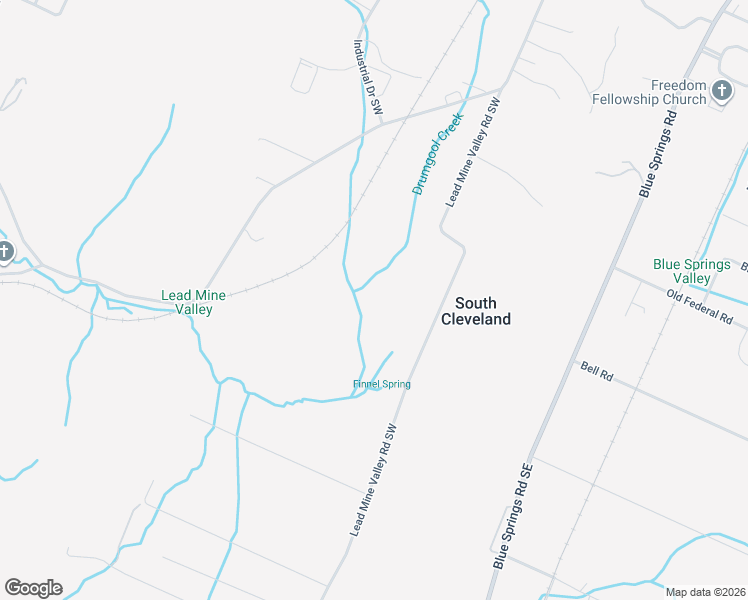 map of restaurants, bars, coffee shops, grocery stores, and more near 478 Lead Mine Valley Rd SW in Cleveland