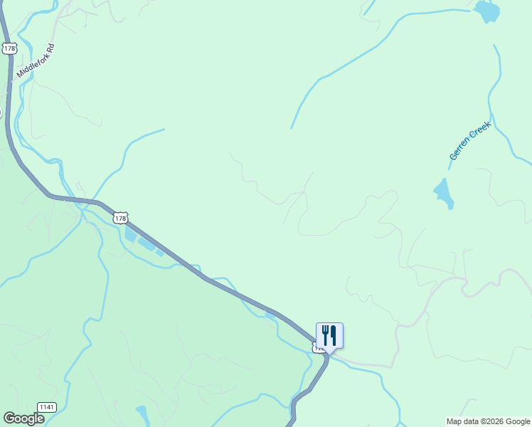 map of restaurants, bars, coffee shops, grocery stores, and more near 1330 Joshua Road in Rosman