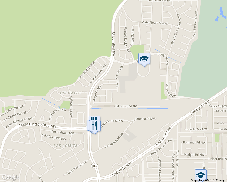 map of restaurants, bars, coffee shops, grocery stores, and more near 7924 Brady Road Northwest in Albuquerque