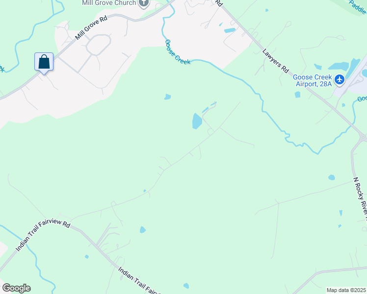 map of restaurants, bars, coffee shops, grocery stores, and more near 7317 Cunningham Lane in Indian Trail