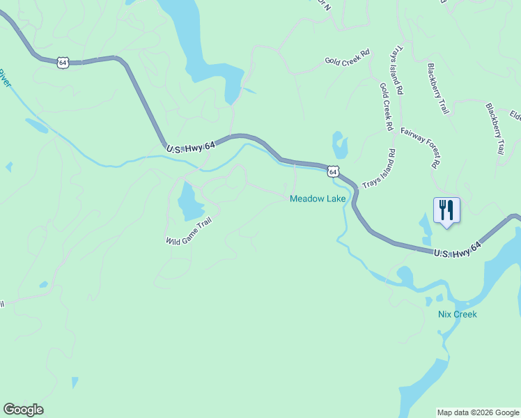 map of restaurants, bars, coffee shops, grocery stores, and more near 236 Deer Run Road in Sapphire