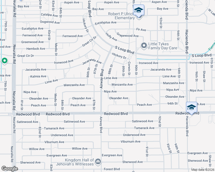 map of restaurants, bars, coffee shops, grocery stores, and more near in California City