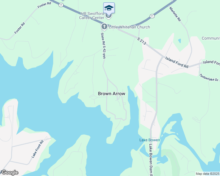 map of restaurants, bars, coffee shops, grocery stores, and more near 424 Brown Arrow Circle in Inman