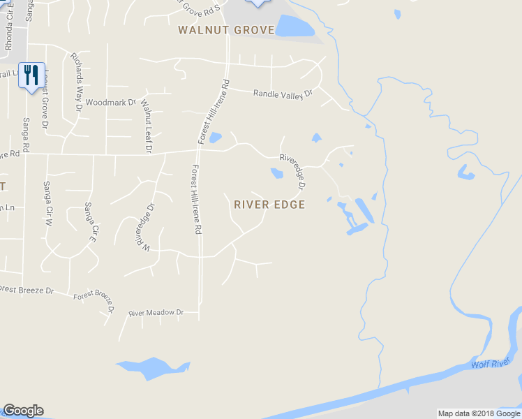 map of restaurants, bars, coffee shops, grocery stores, and more near 365 Bluffside Point in Shelby County