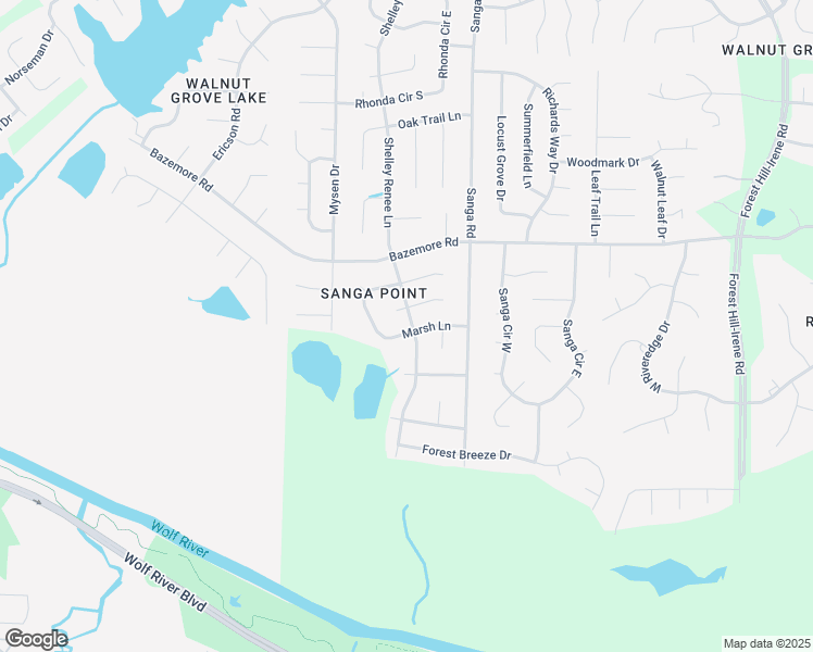 map of restaurants, bars, coffee shops, grocery stores, and more near 543 Shelley Renee Lane in Shelby County