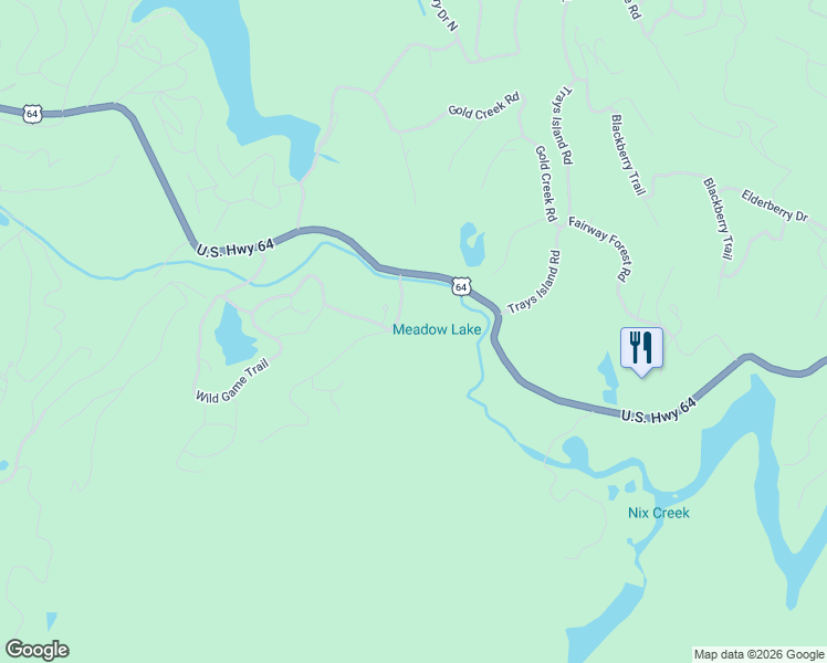 map of restaurants, bars, coffee shops, grocery stores, and more near 26 Chestnut Ridge Road in Sapphire
