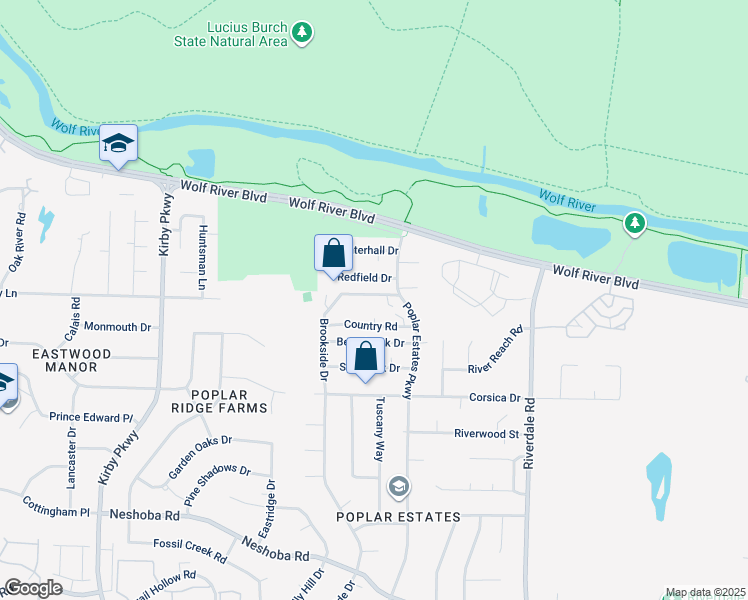 map of restaurants, bars, coffee shops, grocery stores, and more near 6985 Fords Station Road in Germantown