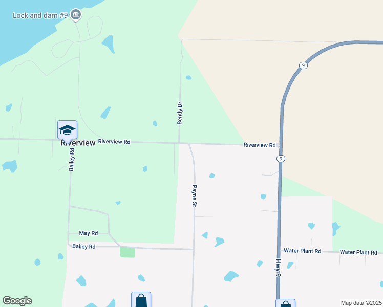 map of restaurants, bars, coffee shops, grocery stores, and more near 173 Payne Road in Oppelo