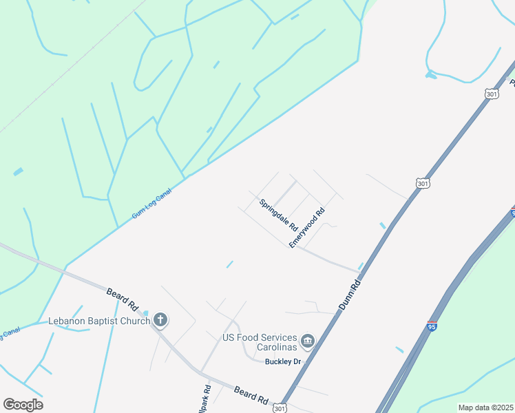 map of restaurants, bars, coffee shops, grocery stores, and more near 3210 Springdale Road in Eastover