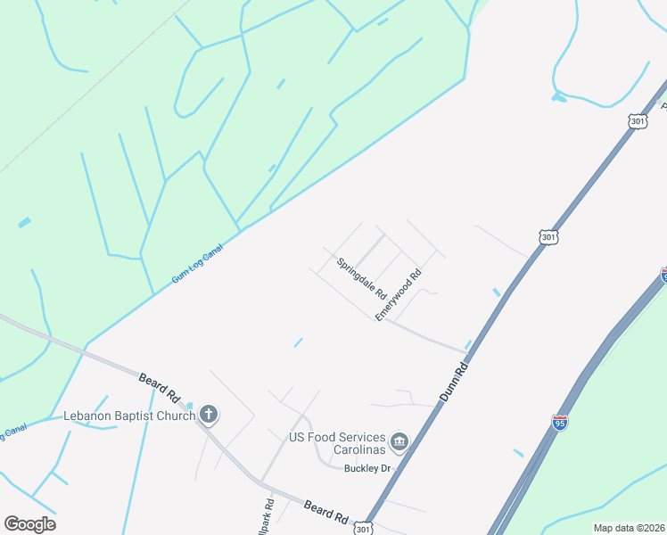 map of restaurants, bars, coffee shops, grocery stores, and more near 3210 Springdale Road in Eastover