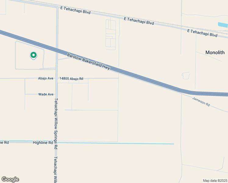 map of restaurants, bars, coffee shops, grocery stores, and more near 14500 Jameson Road in Tehachapi