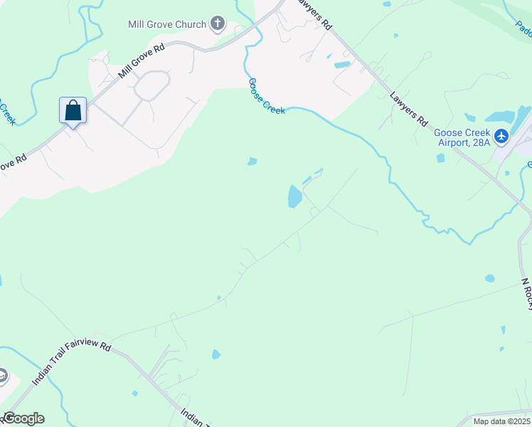 map of restaurants, bars, coffee shops, grocery stores, and more near 7317 Cunningham Lane in Indian Trail