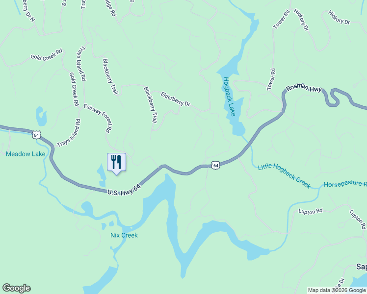 map of restaurants, bars, coffee shops, grocery stores, and more near 19 Holly Forest Court in Sapphire