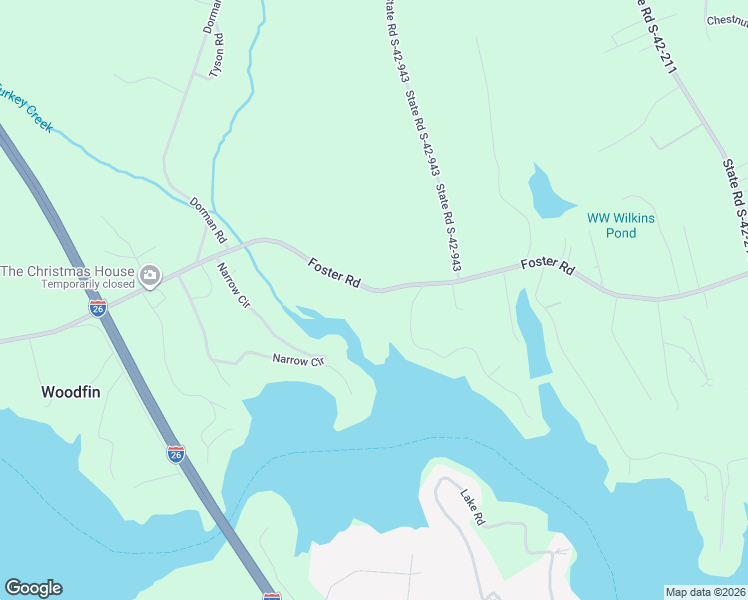 map of restaurants, bars, coffee shops, grocery stores, and more near 726 Foster Road in Inman