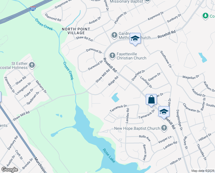 map of restaurants, bars, coffee shops, grocery stores, and more near 833 Shaw Mill Road in Fayetteville