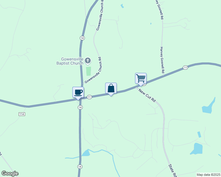 map of restaurants, bars, coffee shops, grocery stores, and more near 11 Cherokee Foothills Scenic Highway in Campobello