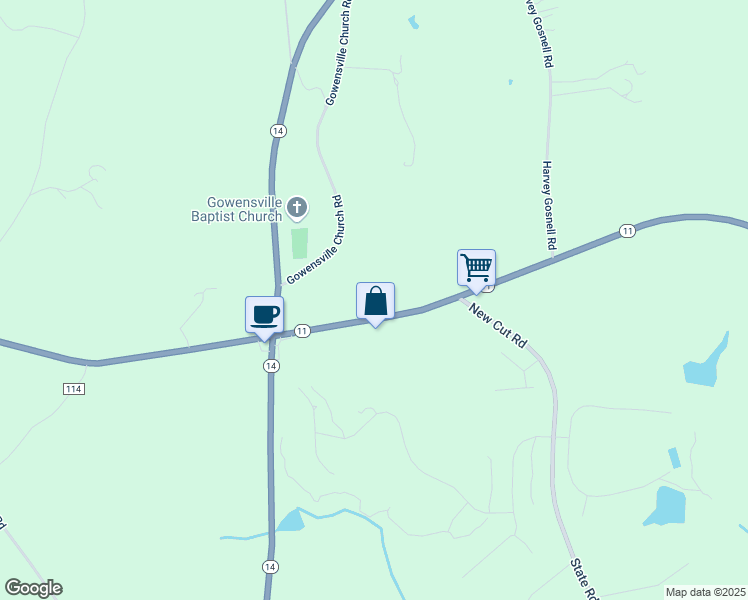map of restaurants, bars, coffee shops, grocery stores, and more near 11 Cherokee Foothills Scenic Highway in Campobello