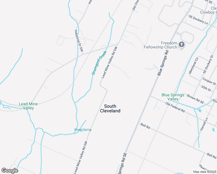 map of restaurants, bars, coffee shops, grocery stores, and more near 294-478 Lead Mine Valley Road Southwest in Cleveland