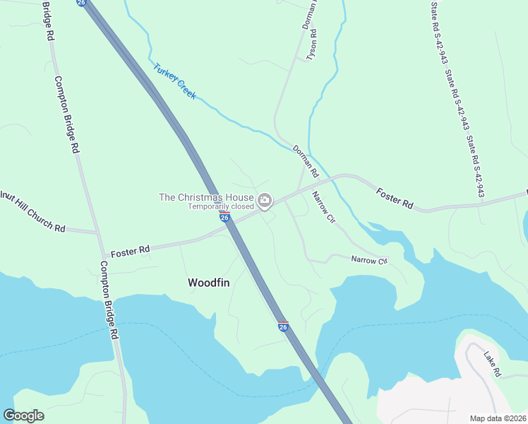 map of restaurants, bars, coffee shops, grocery stores, and more near 360 Foster Road in Inman