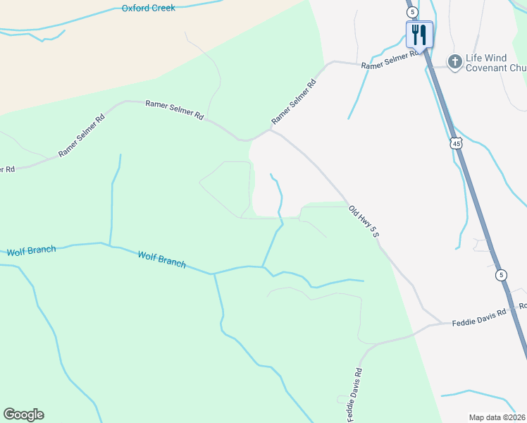 map of restaurants, bars, coffee shops, grocery stores, and more near 237 Maxedon Road in Selmer