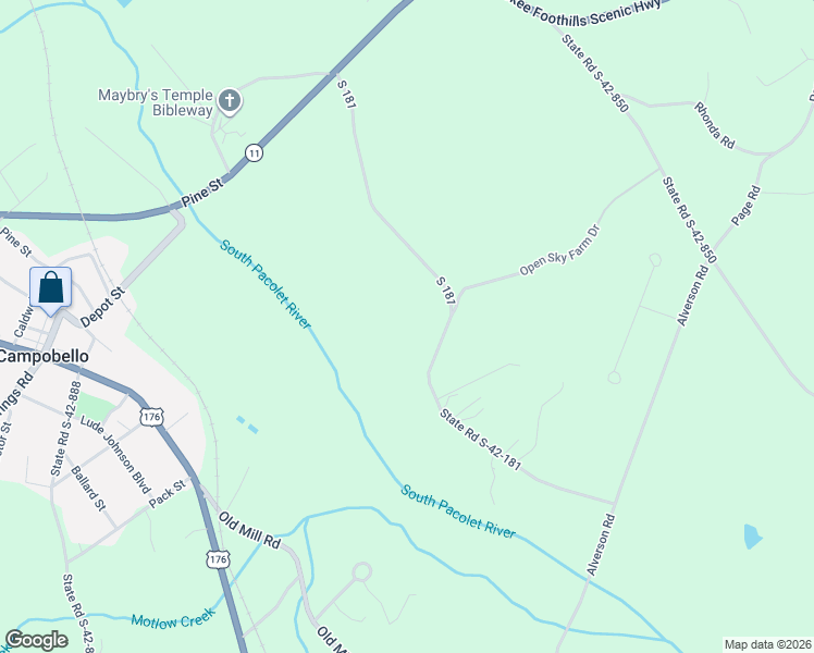 map of restaurants, bars, coffee shops, grocery stores, and more near 350 Monroe Bruce Farm Road in Campobello