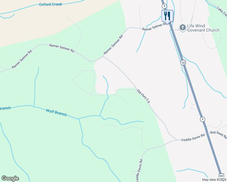 map of restaurants, bars, coffee shops, grocery stores, and more near 237 Maxedon Road in Selmer