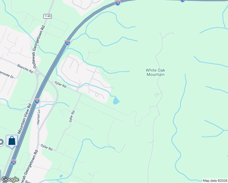 map of restaurants, bars, coffee shops, grocery stores, and more near 9220 Hartly Place in Ooltewah