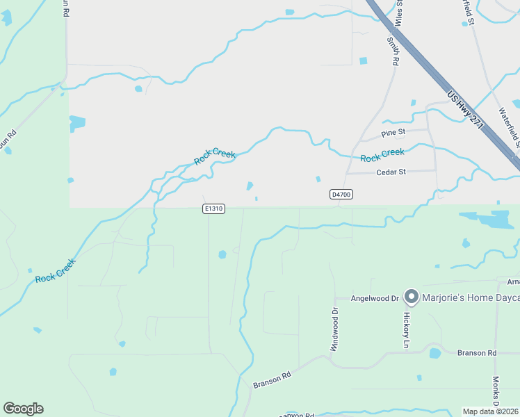 map of restaurants, bars, coffee shops, grocery stores, and more near County Road E1310 in Shady Point