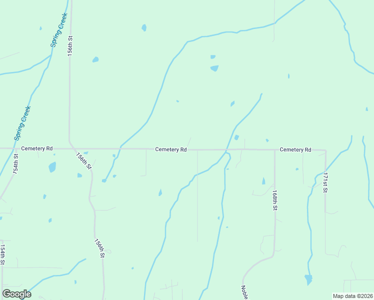 map of restaurants, bars, coffee shops, grocery stores, and more near 16261 Cemetery Road in Noble