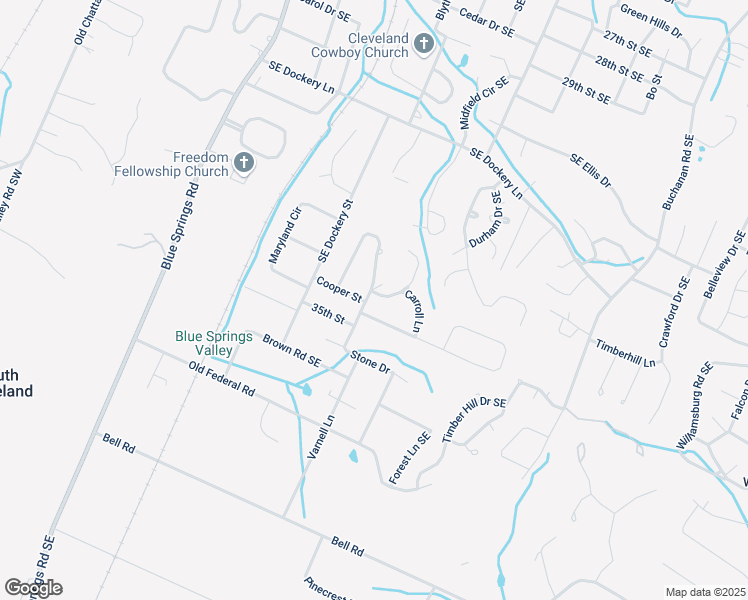 map of restaurants, bars, coffee shops, grocery stores, and more near 647 Cooper Street in Cleveland