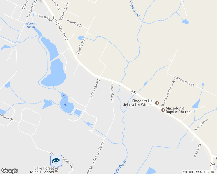 map of restaurants, bars, coffee shops, grocery stores, and more near 124 Kile Lake Lane in Cleveland