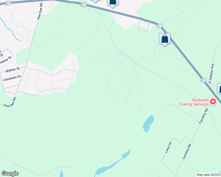map of restaurants, bars, coffee shops, grocery stores, and more near Dollie Lane in Moore County