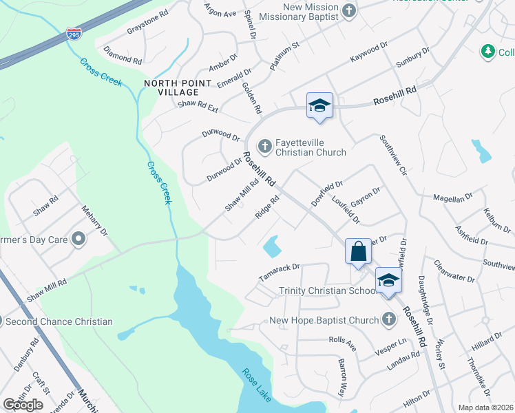 map of restaurants, bars, coffee shops, grocery stores, and more near 833 Shaw Mill Road in Fayetteville