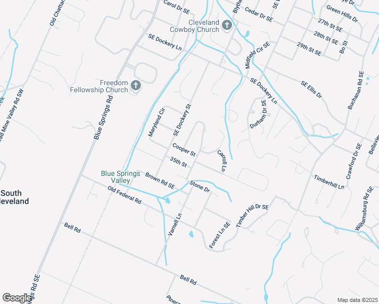 map of restaurants, bars, coffee shops, grocery stores, and more near 647 Cooper Street in Cleveland
