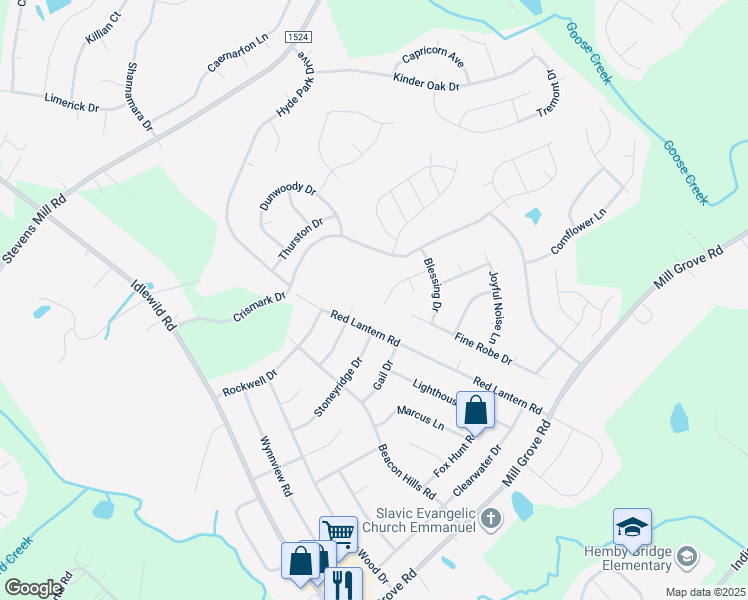 map of restaurants, bars, coffee shops, grocery stores, and more near 4012 Cloud View Lane in Indian Trail