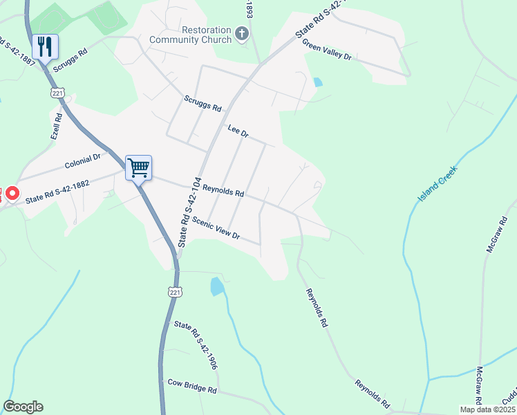 map of restaurants, bars, coffee shops, grocery stores, and more near 316 Reynolds Road in Chesnee
