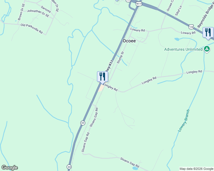 map of restaurants, bars, coffee shops, grocery stores, and more near 101 Stump Street in Ocoee