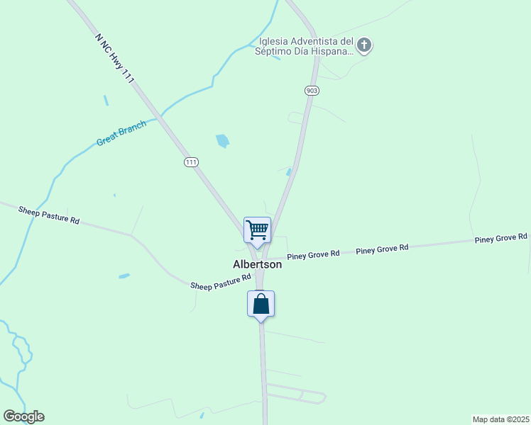 map of restaurants, bars, coffee shops, grocery stores, and more near C 903 in Albertson