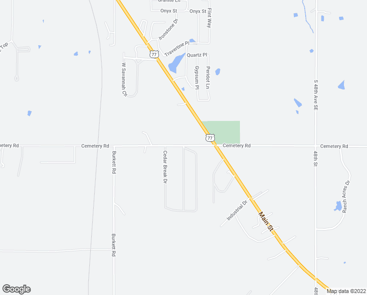 map of restaurants, bars, coffee shops, grocery stores, and more near 3950 Cemetery Road in Noble