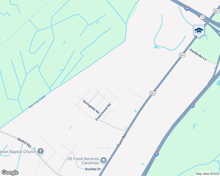 map of restaurants, bars, coffee shops, grocery stores, and more near 3265 Ridgefield Road in Eastover