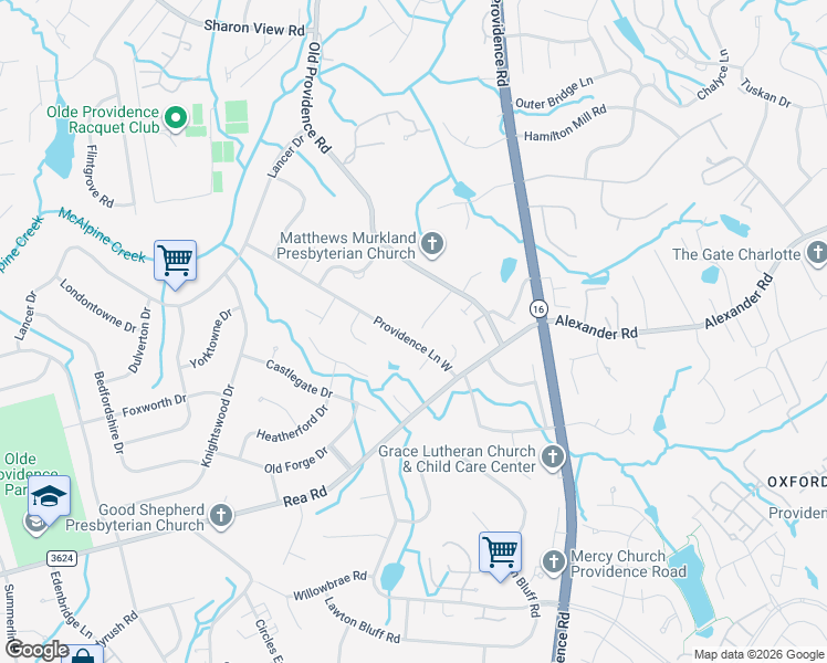 map of restaurants, bars, coffee shops, grocery stores, and more near in Charlotte