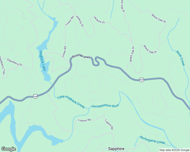 map of restaurants, bars, coffee shops, grocery stores, and more near 221 Narrows Road in Sapphire
