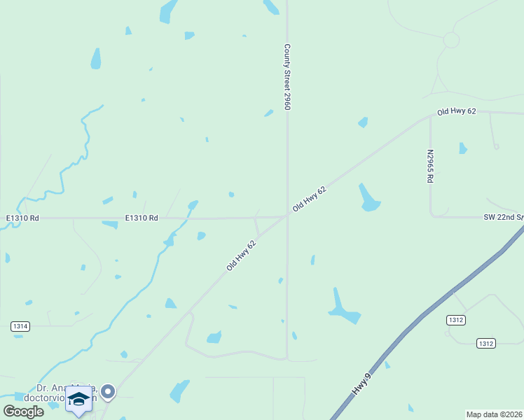 map of restaurants, bars, coffee shops, grocery stores, and more near 2418 County Road 1310 in Blanchard